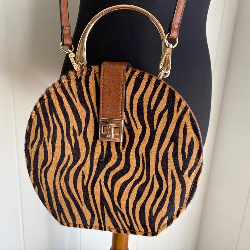 Dune London Women’s Crossbody with adjustable strap in Genuine Calf Hair/Leather